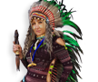 American Indian Headdress Green