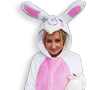 Easter Bunny White Pink