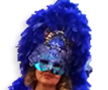 Blue Carnival with Mask