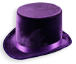 Lincoln Purple Velvet Top Hat