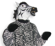 Zebra with Latex Mask